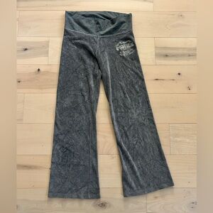 Vintage/Y2K Victoria's Secret PINK Velour Flare Pants Fold Over Waistband Small